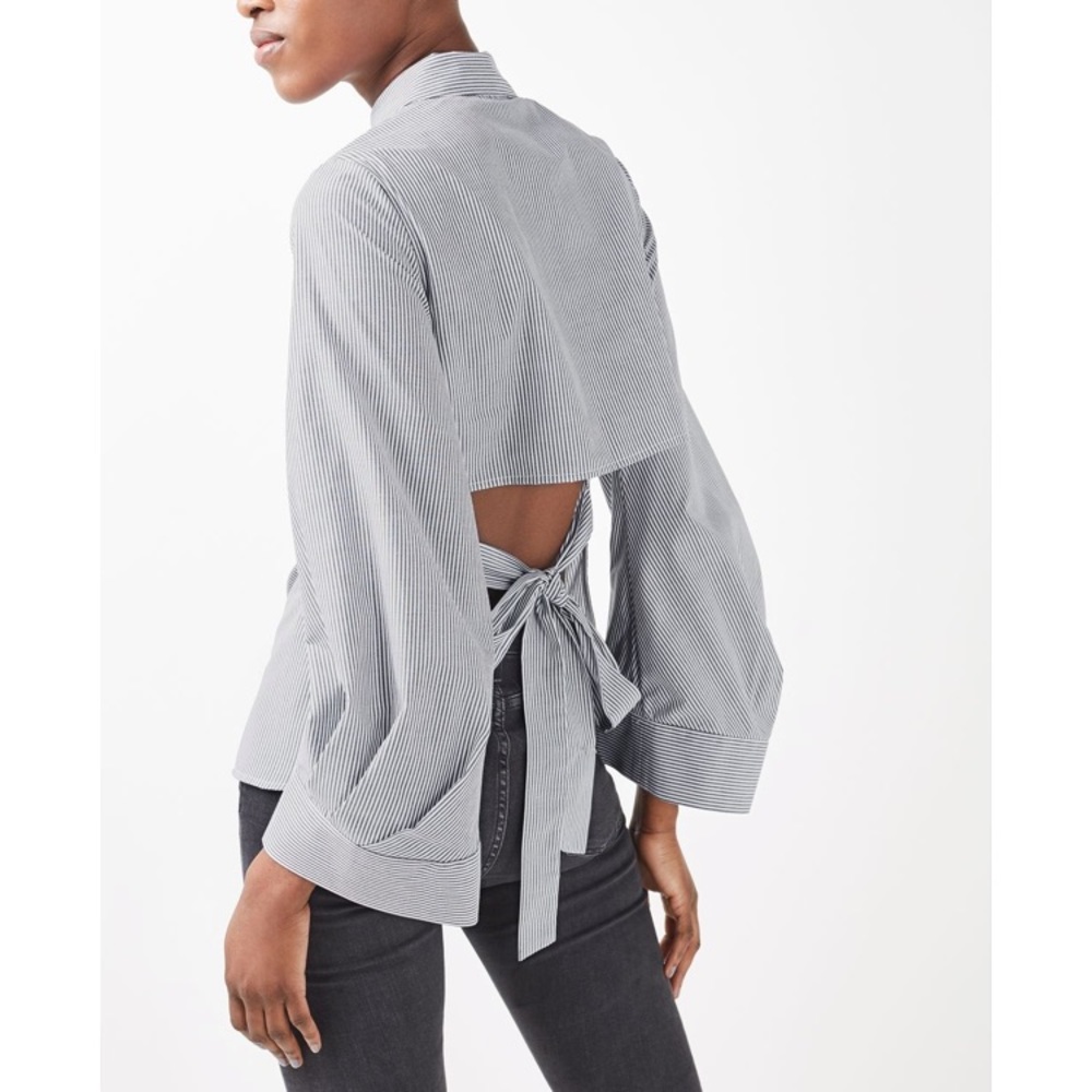 Open back Striped Blouse